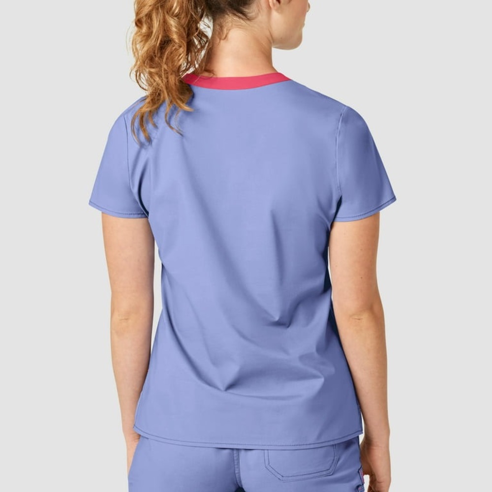 WonderWink WonderFlex Medium blue with pink trim